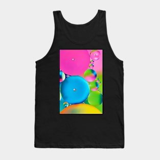 Colorful close up of oil drops in water Tank Top